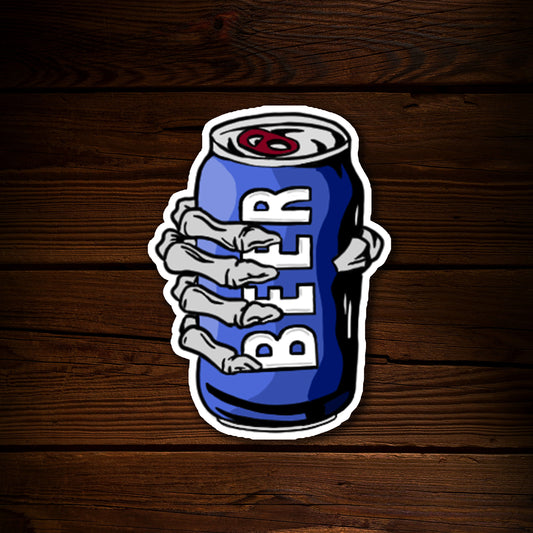 Skull Beer Sticker